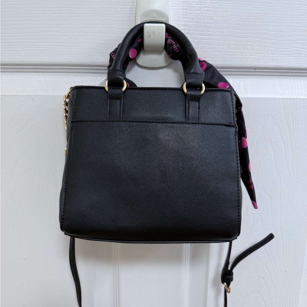 NWT Juicy Couture “Holding The Line” Black Mini Bag with Cherry 🍒Design - Picture 3 of 4